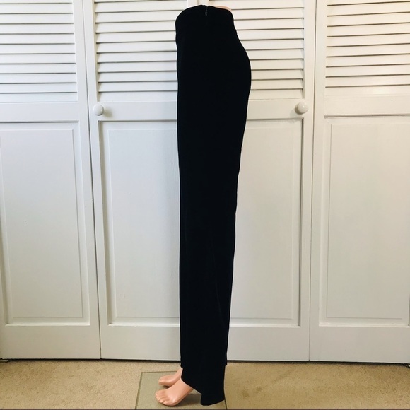 GIORGIO ARMANI Blue Velvet Viscose Blend Trousers Size Large - Picture 4 of 13